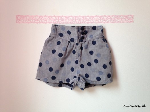 Short girl, Pants, Short polka dots