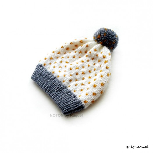 Babys pois berretto Beanie del bambino, inverno
