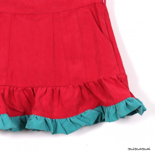Double Frills Skirt pink