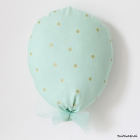 Ballon C&eacute;lestine mint et or
