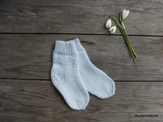 Baby socks - hand knit baby cotton socks - newborn socks