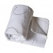 COUVERTURE BLANC COEUR POIS ARGENTS