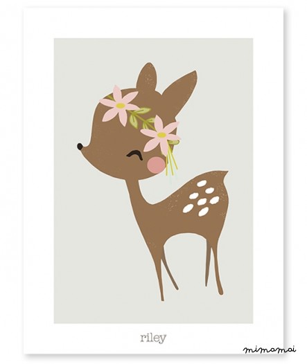 Affiche d&eacute;co vintage faon