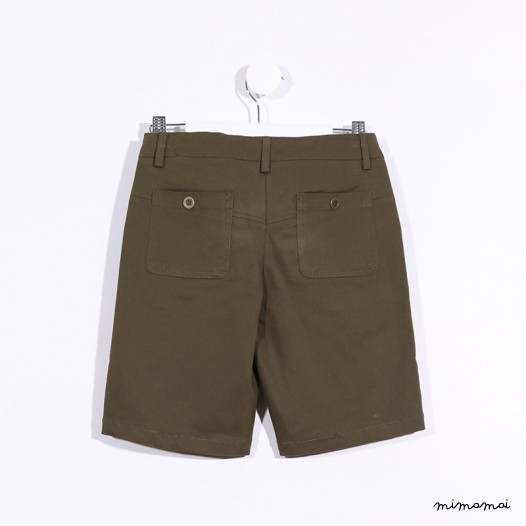 3-Button Shorts army green