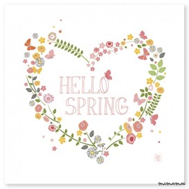 AFFICHE ( 30x30cm) - HELLO SPRING