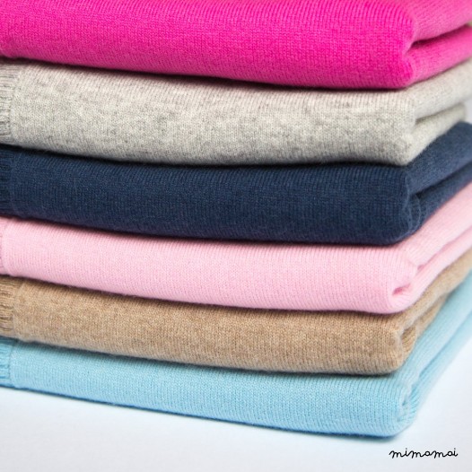 Cashmere Baby Blanket with Star - Light Rose