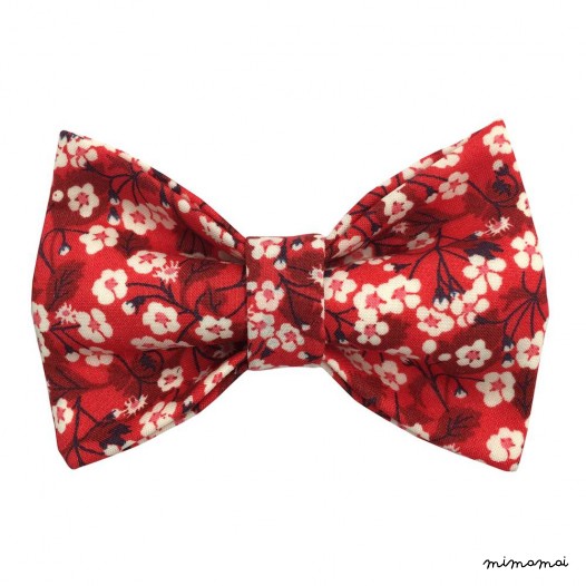 Child red and white "Liberty" pattern bow tie