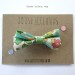 Liberty Fabric Bow Hair Clip - Green