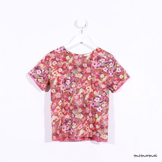 Boxy T-Top pink floral