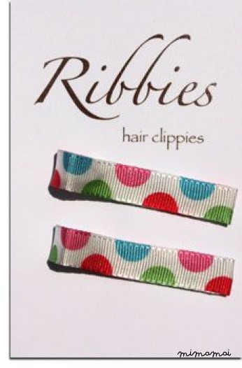 Pair of Hannah Half Dots hairclips