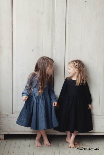 BLACK SMOCK DRESS