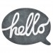 Tapis coton enfant Hello gris