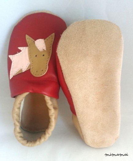 A mano morbida pelle suola scarpe, Pantofole - cavallo, pony
