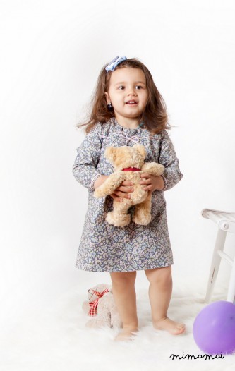 Girls dress, Floral print dress, Retro Dress,Vintage style dress, Dress Long Sleeve
