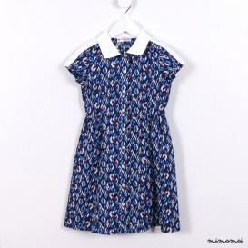 Button-down Long Dress blue