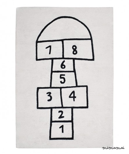 Tapis marelle pour chambre d'enfant