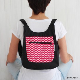 Mochila zig zag fucsia