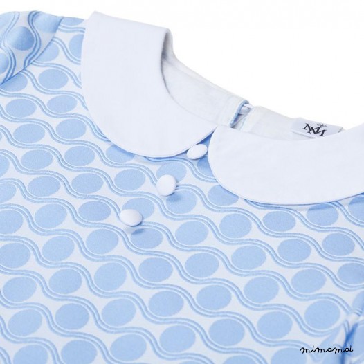 Heart Pocket Dress pale blue