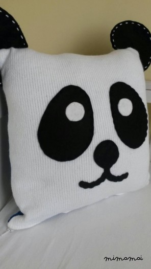 Cuscino di orso, panda bear, orso cuscino con le orecchie, arredamento della camera per bambini