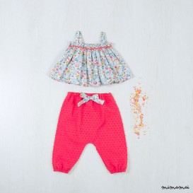 Infants Set of Summer ,Baby Girl Top & Pants Set ,Red baby set