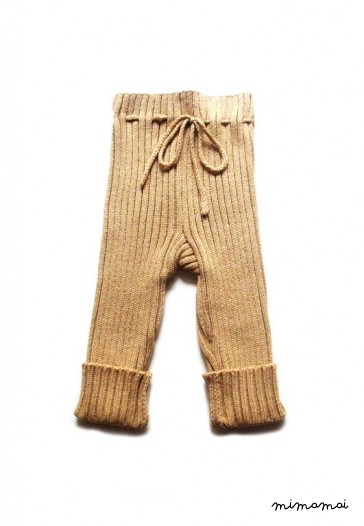 Babies/Children's/Toddlers knitted merino wool high waist Leggings/pants/trousers/2x2 rib knit