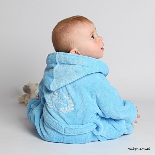 Blue Fleece Royal Baby Robe