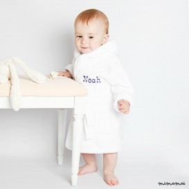 Personalised White Fleece Baby Robe2