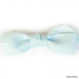Thin Chevron Hairbow Light Blue