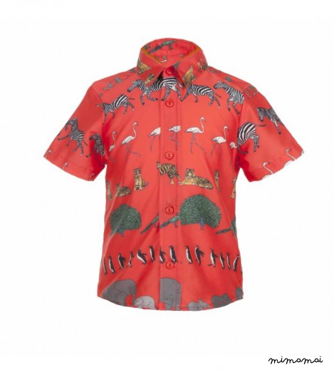 Arthur Shirt, Walking In The Zoo, Red