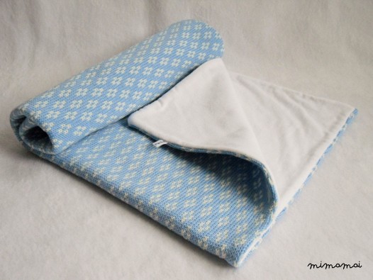 Baby Knit Blanket - Pink / Blue