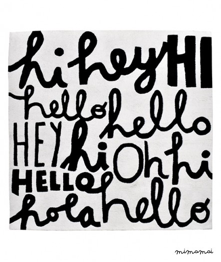 Tapis chambre d'enfant Hi, Hey, Hola