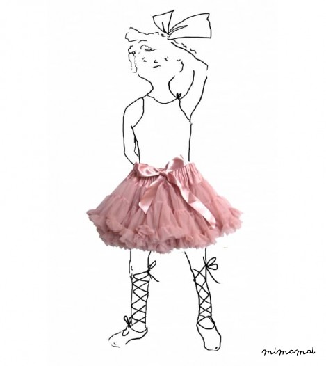 Girls Petticoat Tutu in Dusky Pink