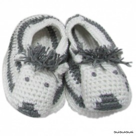 Crochet Zebra Booties