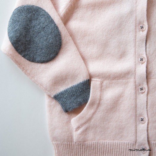 Hoody Cardigan - Nude Rose