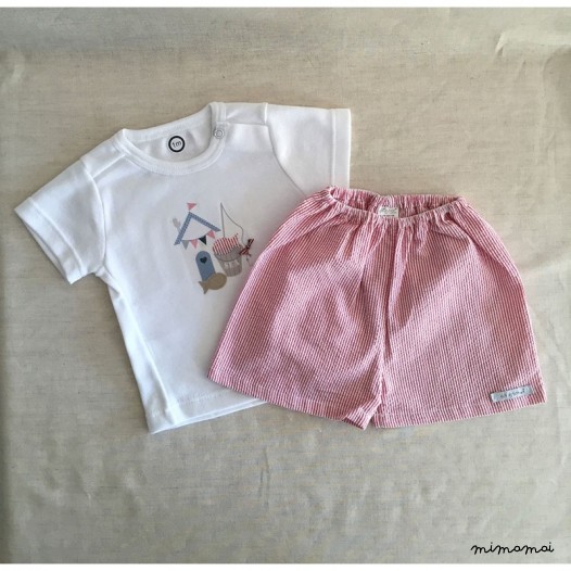 Conjunto camiseta y pantal&oacute;n corto Sea