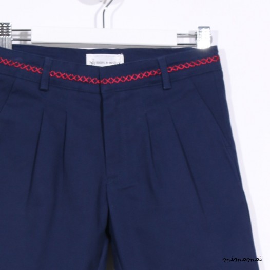 Shorts with Embroidery blue