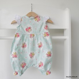 Aqua Floral Romper