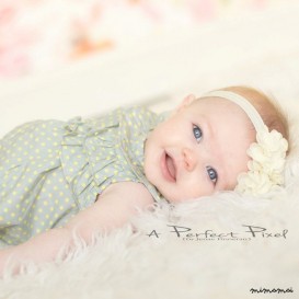 Grey and yellow polka dots romper suit
