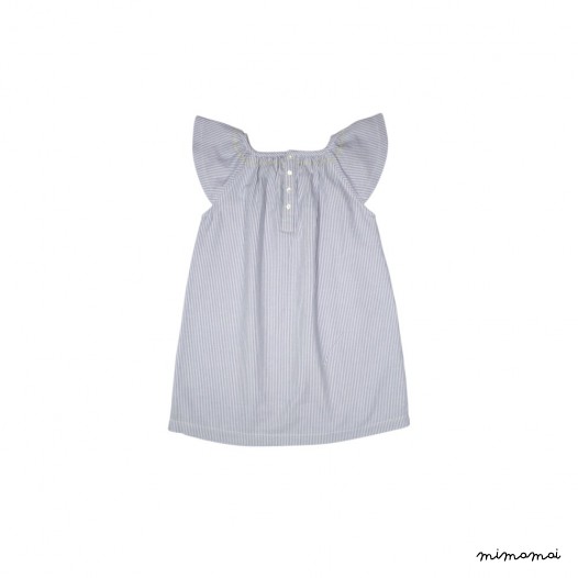 Robe &agrave; rayures brod&eacute;e Margaux