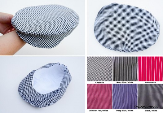Natural flat cap. Many colours.Striped or plaid