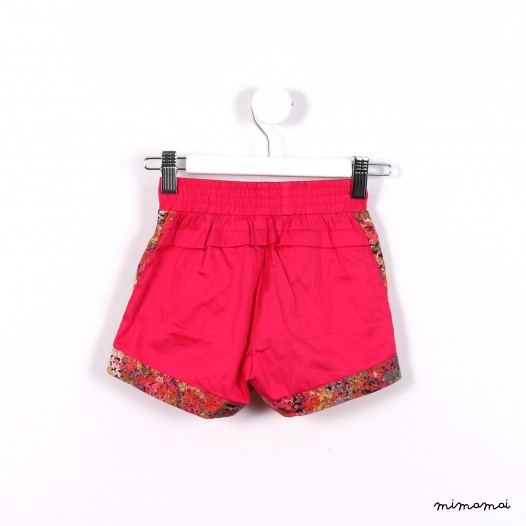 Contrast Stretchband Shorts pink