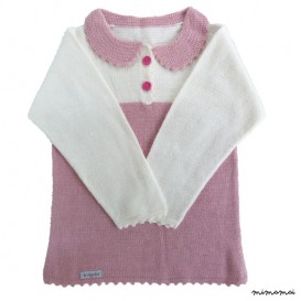 Serena Tunic &ndash; Bubble gum / white