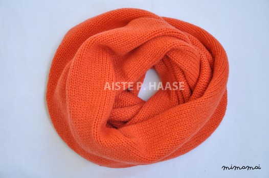 Cashmere Infinity Scarf, Bright Orange