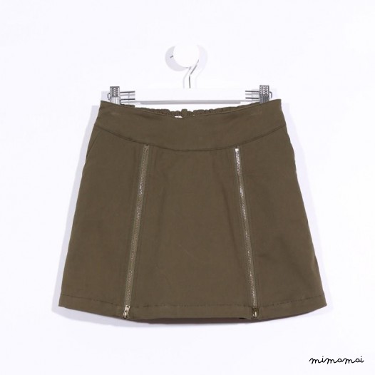 Zipper Skirt army green