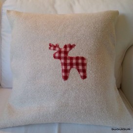 Cuscino in misto cotone/lino: renna