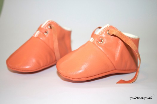 SALE 6-12 Months Slippers / Baby Shoes Lamb Leather