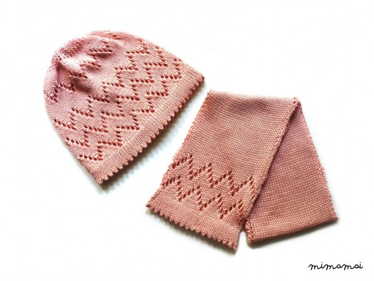 Babies/Children's cotton lace hat and scarf set/beanie/bonnet