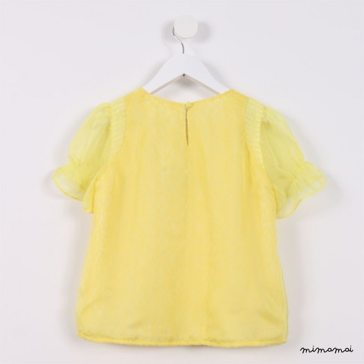 Flared Sleeve Top yellow