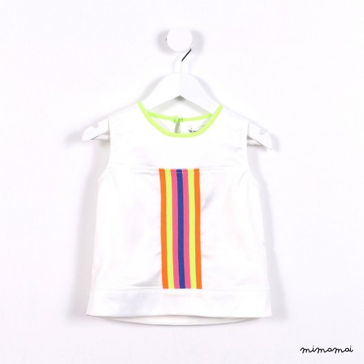 Neon Trims Top white