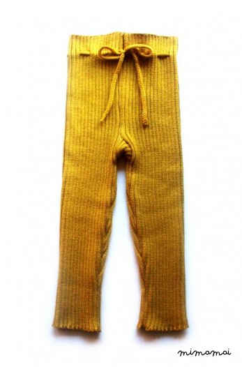 Babies/Children's/Toddlers knitted merino wool high waist Leggings/pants/trousers/2x2 rib knit